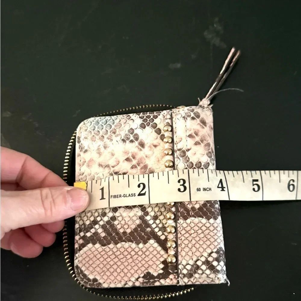 JESSICA SIMPSON Natural Python Pink Small Flap Credit Card - Picture 5 of 5